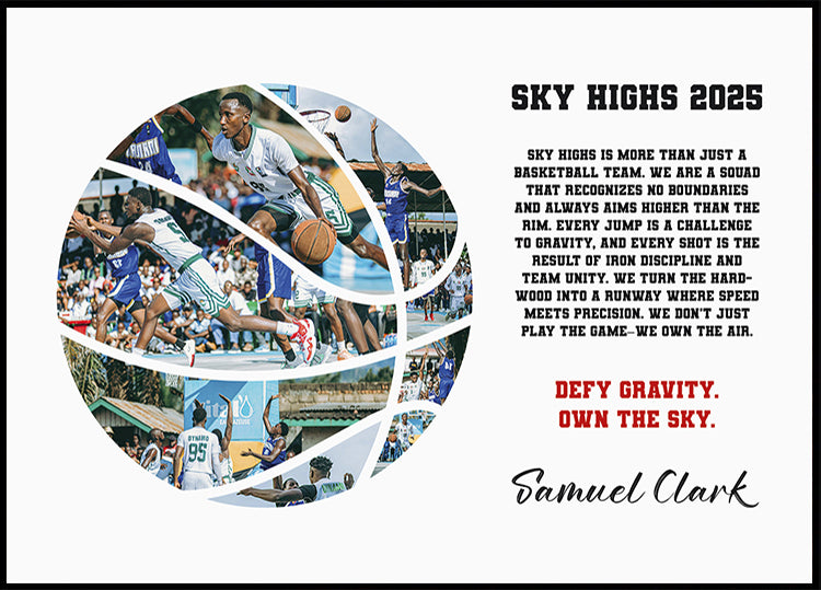 Basketball Photo Collage Personal