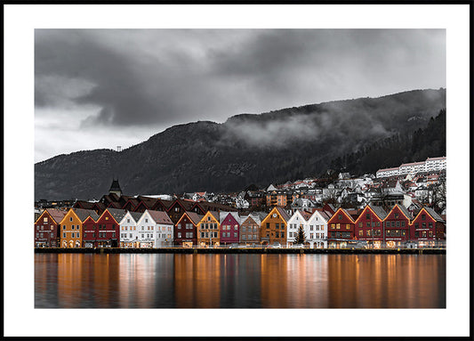 Bergen's Historic Wharf Poster