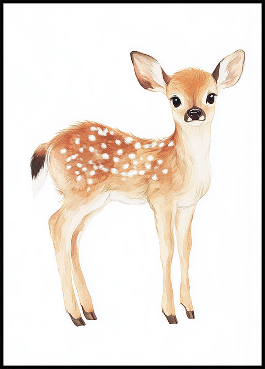 Baby Deer With Spots Poster