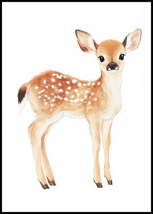 Baby Deer With Spots Poster