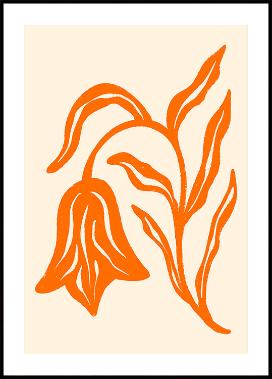 Orange Tulip Poster