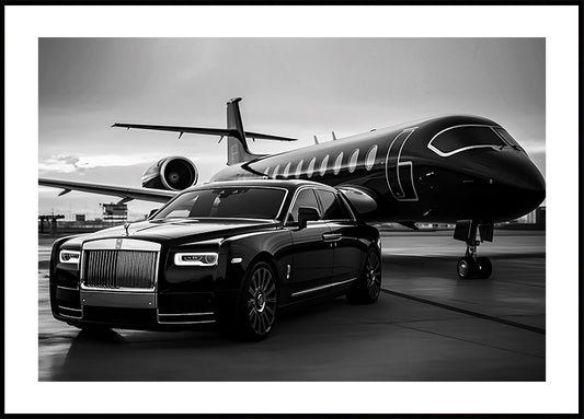 Luxury Lifestyle Black & White Landscape Poster