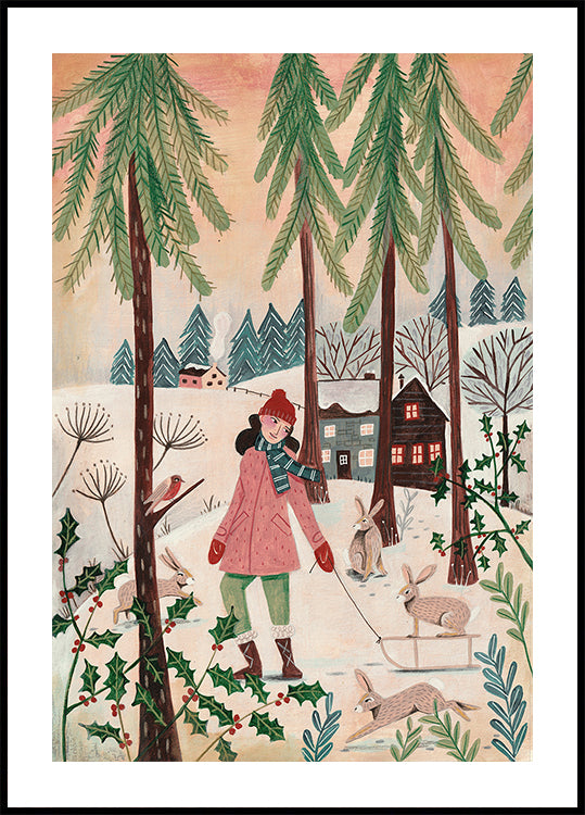 Walking in the snow Poster