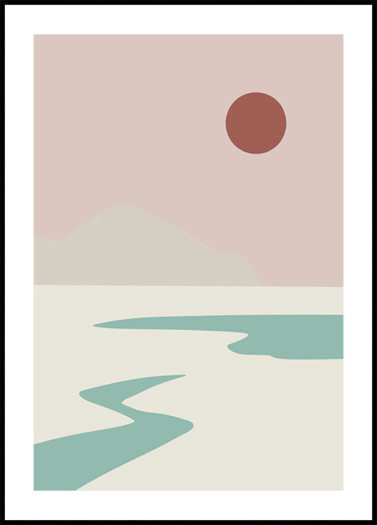 Minimal Dawn Scene Poster