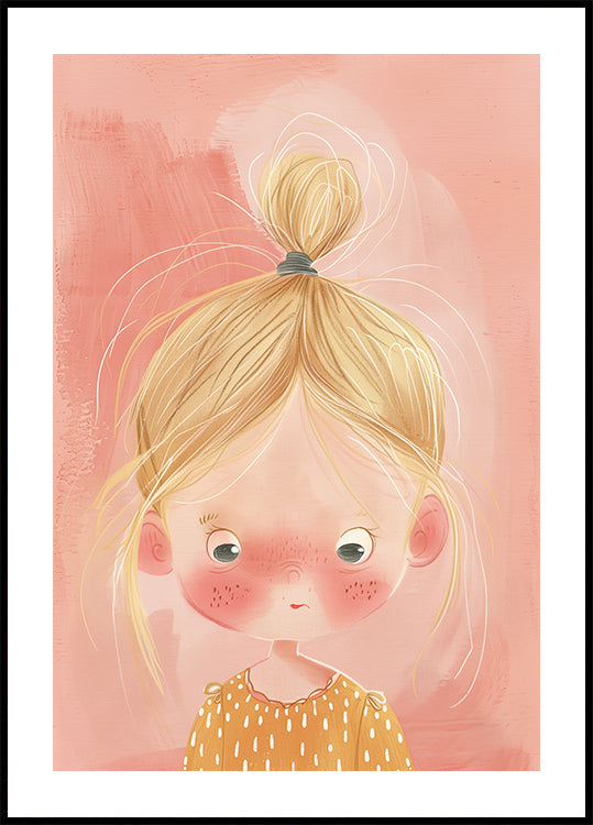Blonde Girl With Freckles Poster
