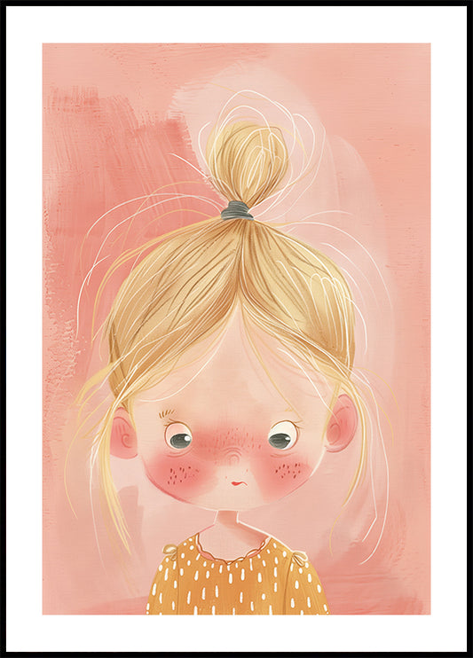 Blonde Girl With Freckles Poster