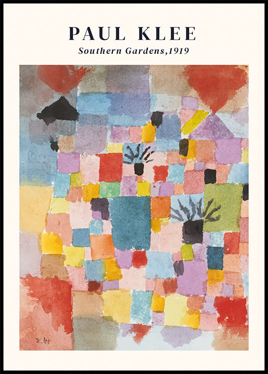 Southern Gardens, colorful abstract mosaic Poster