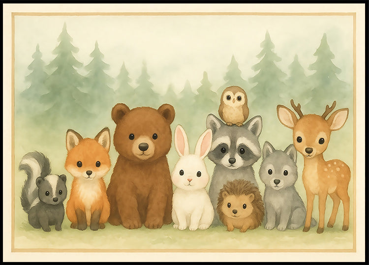 Cute forest animals No.2 Poster
