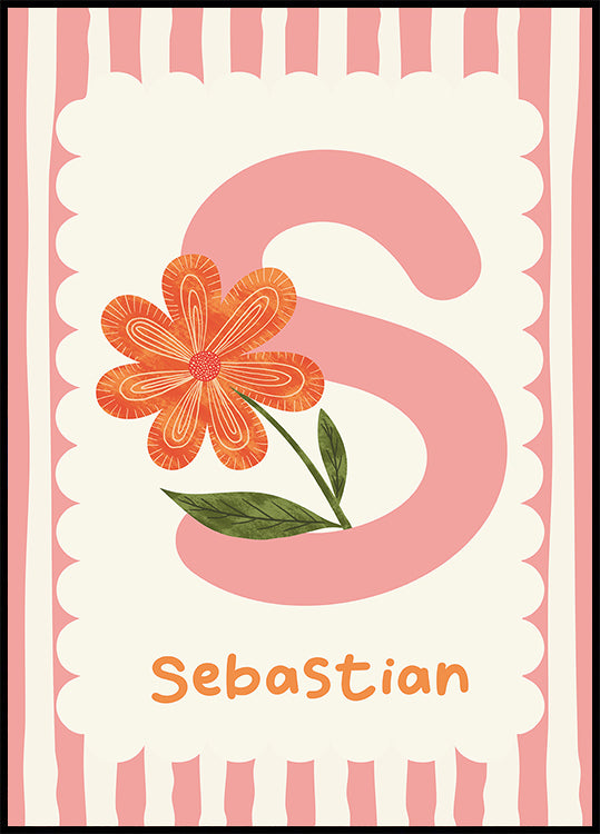 Personalized Floral Letter Poster