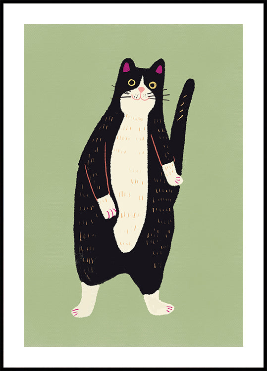 Black and white cat No.2 Poster