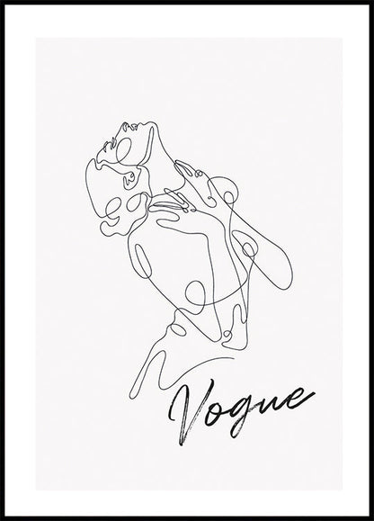 Vogue Woman Line Art Poster