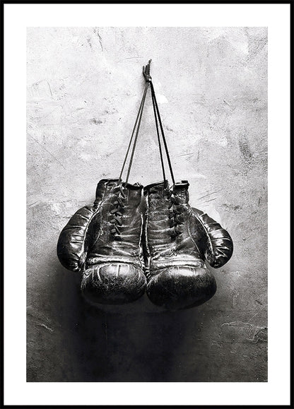 Worn Boxing Gloves Poster