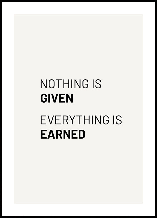 Nothing Is Given Poster