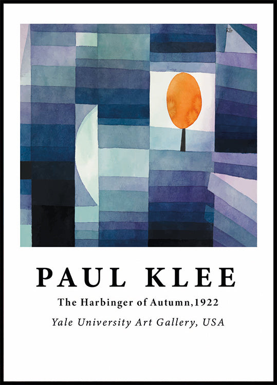 The Harbinger of Autumn, geometric tree abstract Poster