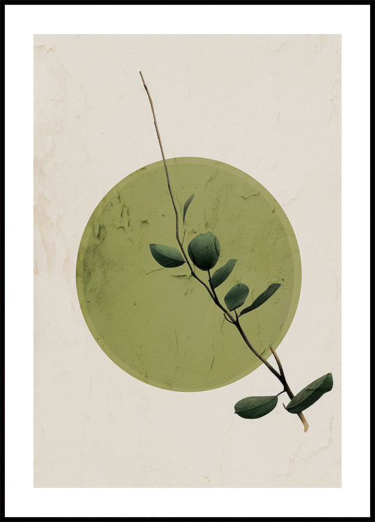 Green Serenity Circle Poster