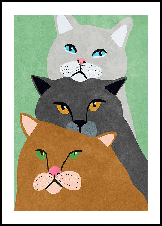 Cat Trio Poster