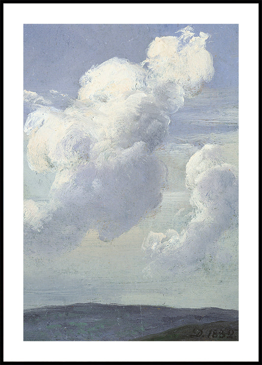 Cloud Study by J.C. Dahl Poster