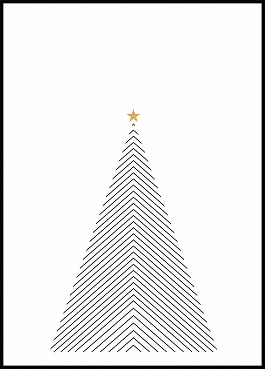 Minimal Christmas Tree Poster
