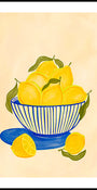 Bowl Of Vibrant Yellow Lemons Poster