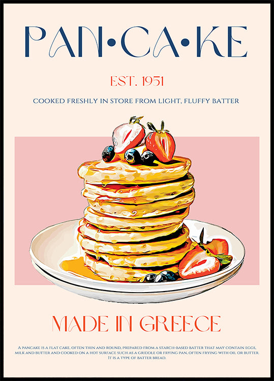 Fluffy Greek Pancakes Poster