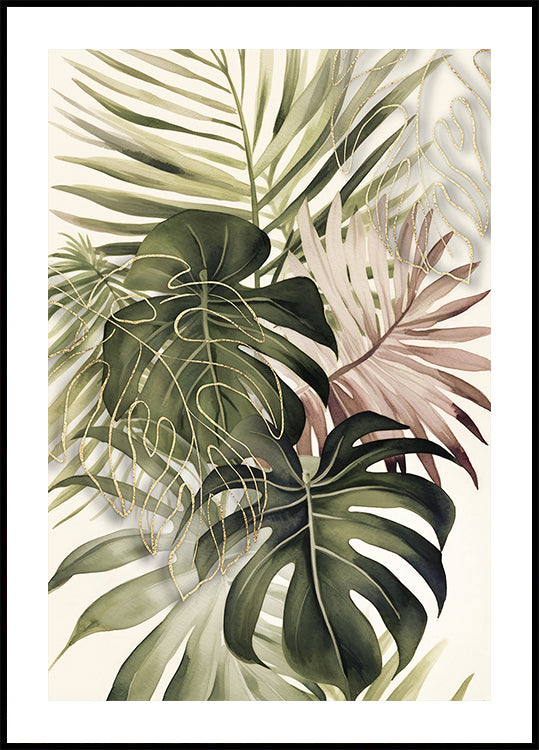Boho Tropical Bouquet  Poster