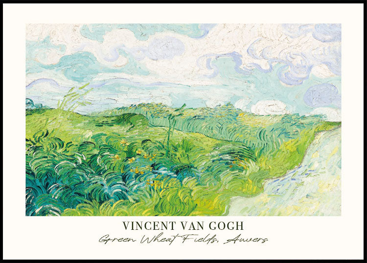 Green Wheat Fields, Auvers Poster