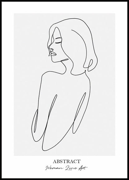 Woman Line Art Poster