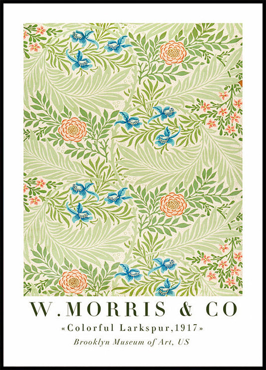 W. Morris & Co - Colorful Larkspur Poster