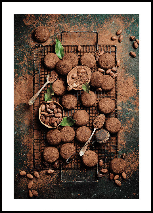 Artisan Chocolate Cookies with Cocoa Dust Poster