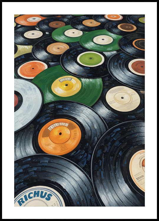 Vinyl Collection Pattern Poster
