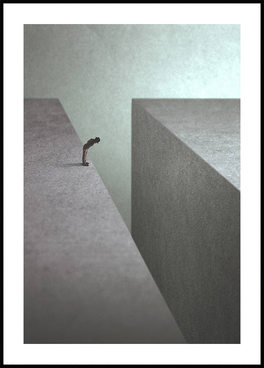 On the Edge Conceptual Art Print Poster