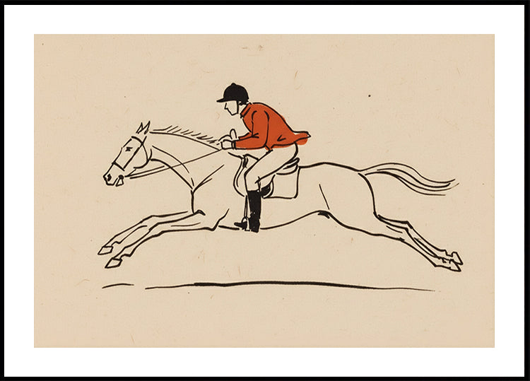 Vintage Equestrian Sketch Poster