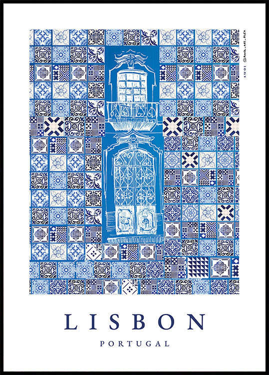 Lisbon, Portugal Patterns Poster