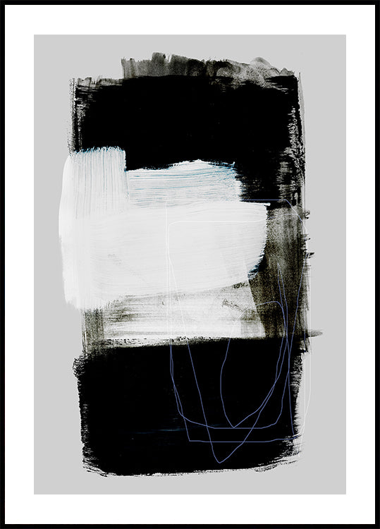 Abstract Brush Strokes 130 Poster