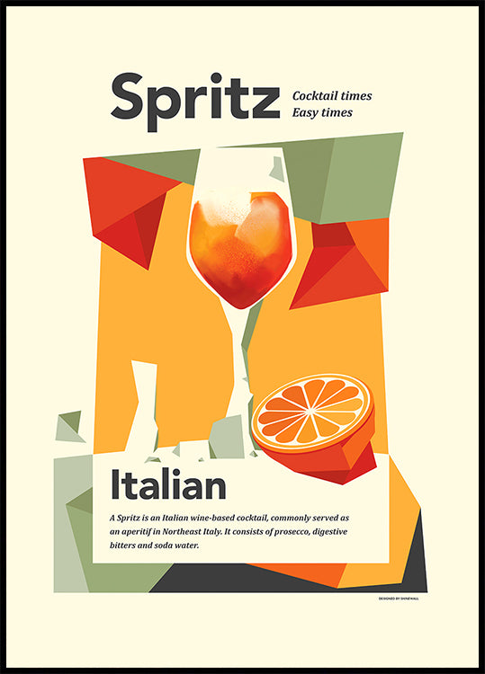 Aperol spritz print Poster