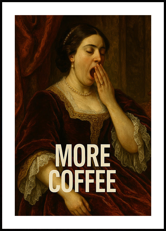 Yawning for Coffee Poster