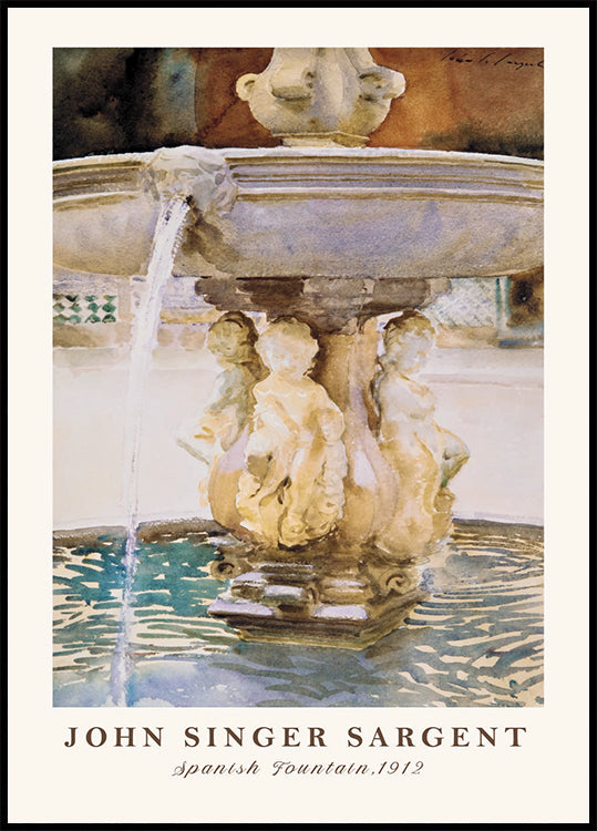John Singer Sargent, Spanish Fountain Poster