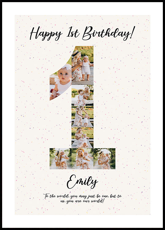 Happy 1st Birthday Personal Poster