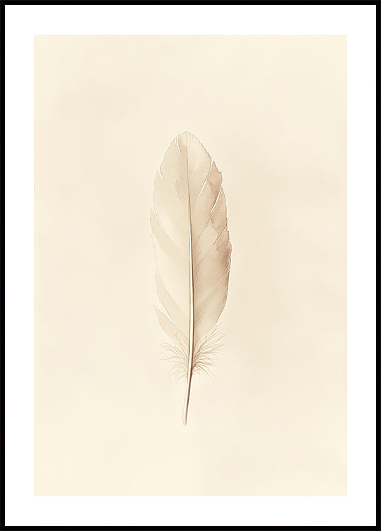 Feather Illustration Poster