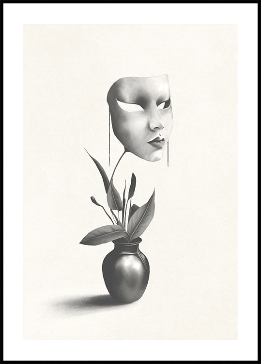 Mask in a Plant Poster