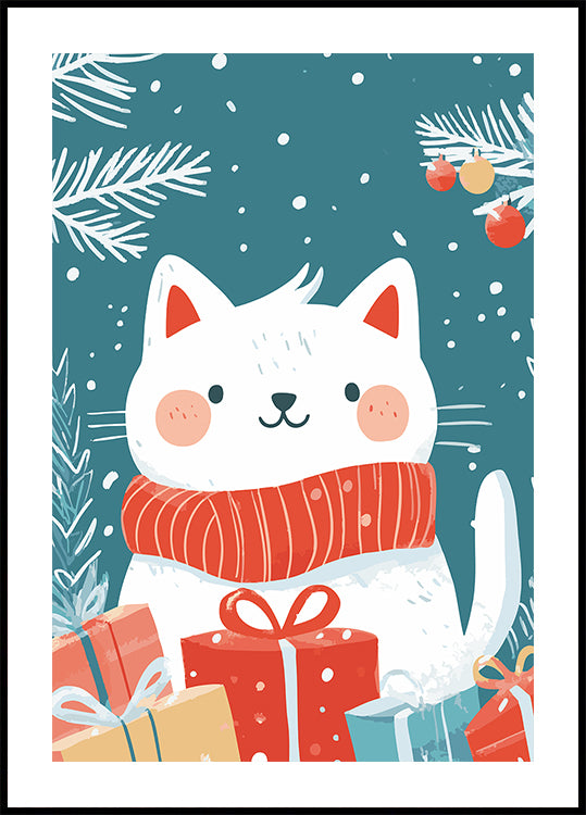 Christmas Cat Poster