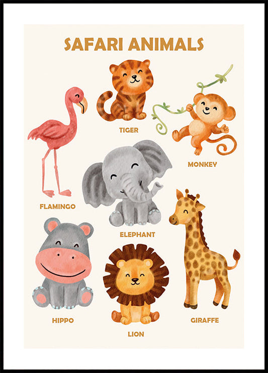 Safari Animals Poster