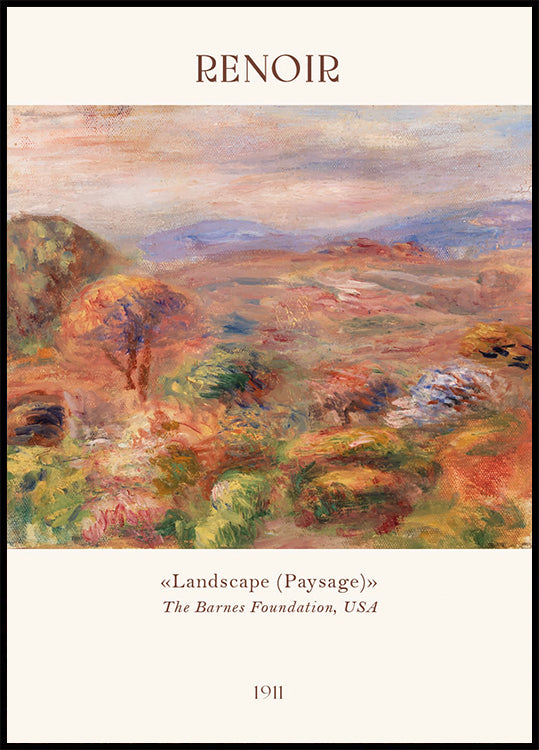 Renoir Landscape, Paysage Poster