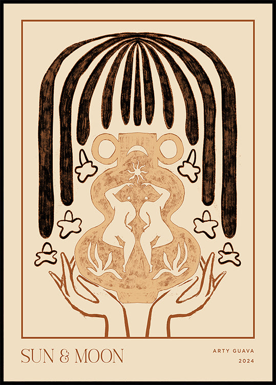 Vessel Collection : Sun &amp; Moon (LineArt) Poster Poster