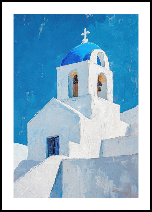 Greek Island Church Poster