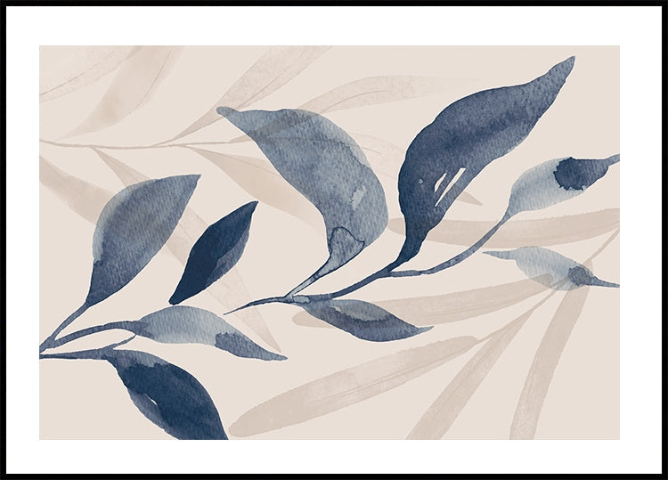 Elegant Watercolor Leaf Poster