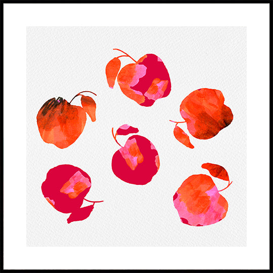 Apple  Chiffon Pink Orange Poster