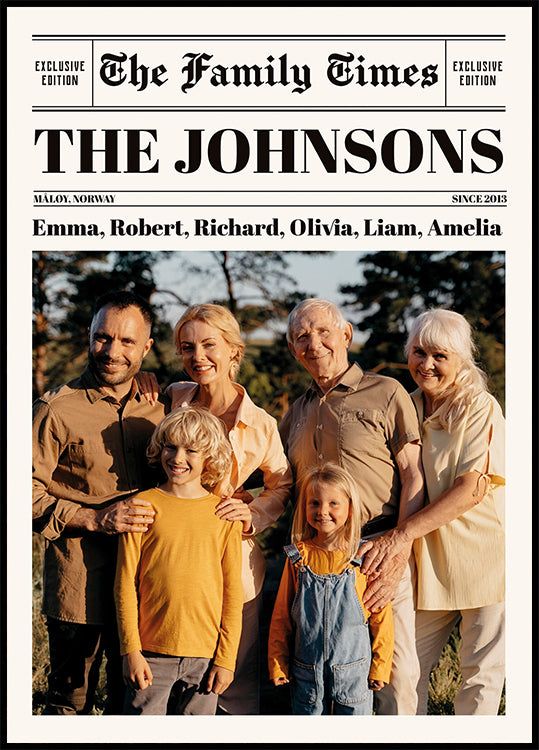 Newspaper Photo Personal Poster