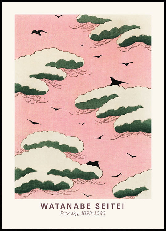 Pink Sky Japanese, Watanabe Seitei Poster