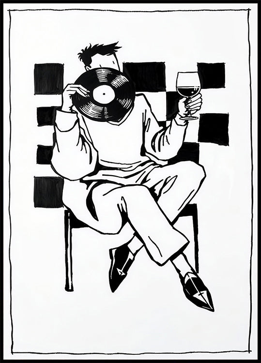 Vinyl & Wine Mood Poster